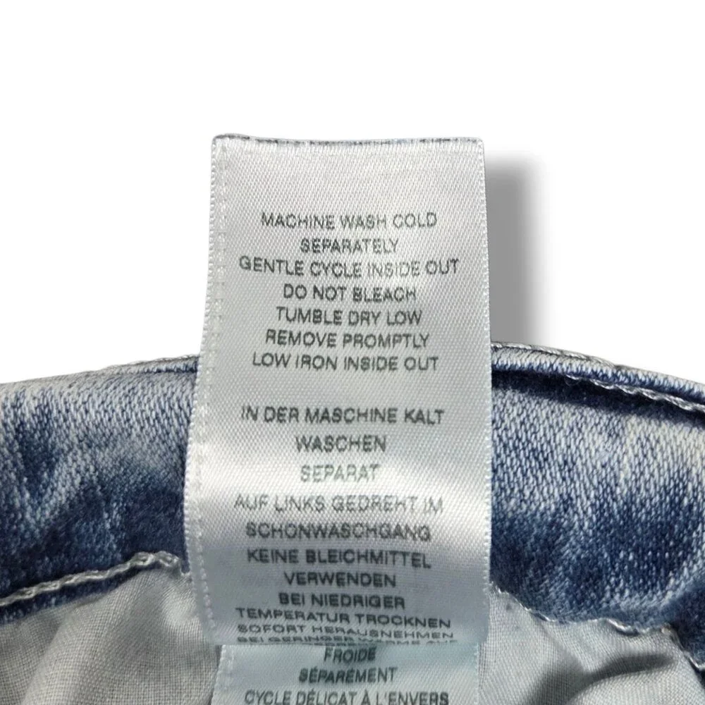 True Religion Ricky Jeans Mens 34 x 34 Relaxed Straight Distressed Light‎ Wash